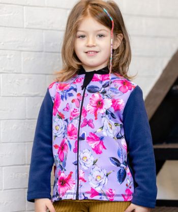 Polar Fleece And Softshell Exotic Flowers And Butterflies Jacket