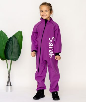 Waterproof Softshell Overall Comfy Royal Purple Bodysuit