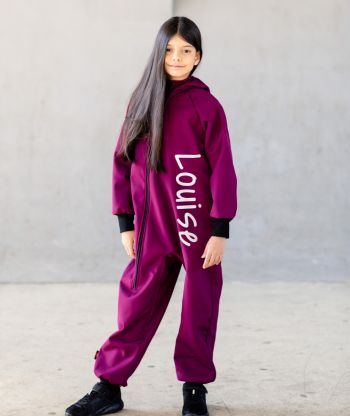 Thermal Waterproof Softshell Overall Comfy Burgundy Jumpsuit